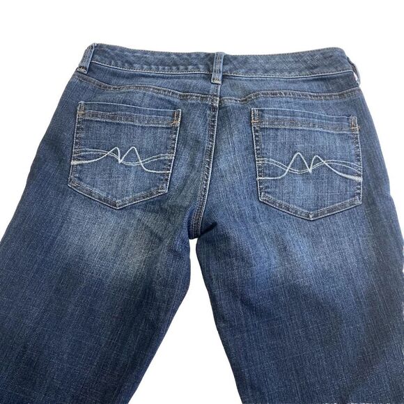 NY&C Womens Slim Slouch Sits at Lower Waist Blue Denim Jeans Size 4 Stretch - Picture 10 of 16